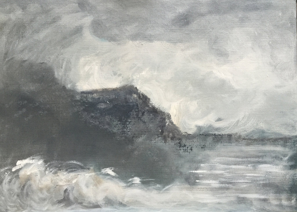 Seascape painting of stormy seas. Contemporary painting. Contemporary art for interiors